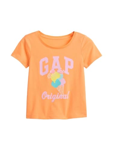 GAP Baby-Girls Fashion Logo Tee ICY Orange 18-24M