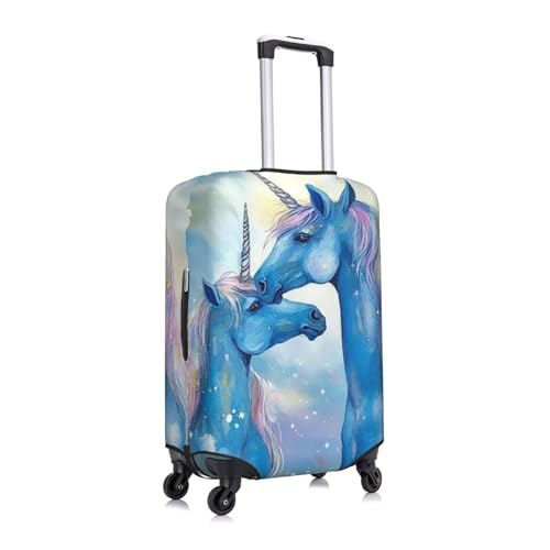 Travel Luggage Cover Fashion Suitcase Protector Blue love Spandex Baggage Covers Washable Suitcase Covers Anti-Scratch Luggage Cover Protectors Fits 18-32 Inch Suitcases X-Large2