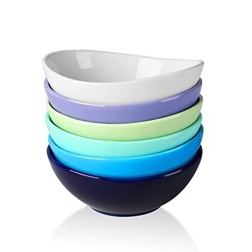 Amhomel AM-INGOTSIBOWL-18OZ-WHITE-6 Porcelain Bowls, 16 Ounce cover