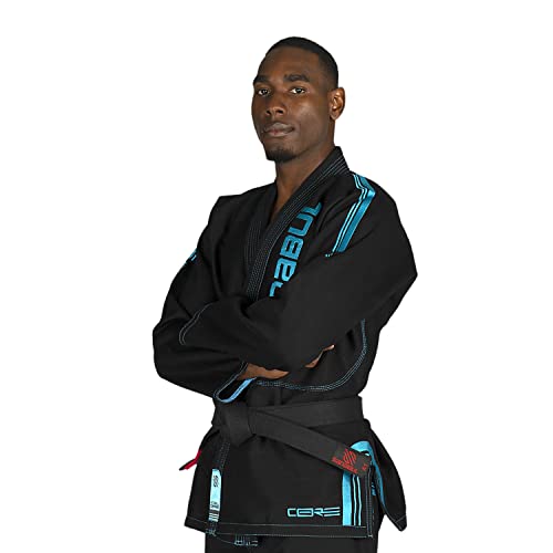 Sanabul Core Competition Bjj Gi For Men | Premium Brazilian Jiu Jitsu Gi | Ibjjf Competition And Training Preshrunk Fabric (Black/Blue, A1) #TOP2