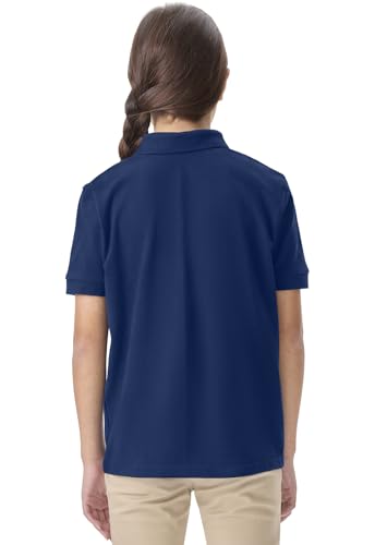 Image of Classroom School Uniforms for Boys and Girls Short Sleeve Pique Polo | Unisex Youth Shirt, Matching Ribbed Collar, Banded Sleeves, Three-button Placket, Comfortable Fit, School Uniform Essential