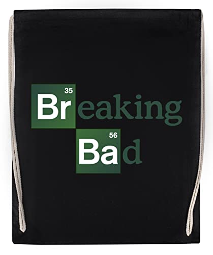 Breaking Bad Chemical Elements Negro Deporte Bolsa el Gimnasio Duradera Respetuosa con el medio ambiente Drawstring Gym Bag