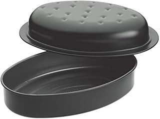 MasterClass Self-Basting Non-Stick Roasting Tin with Lid, Carbon, Grey, 27 x 21cm