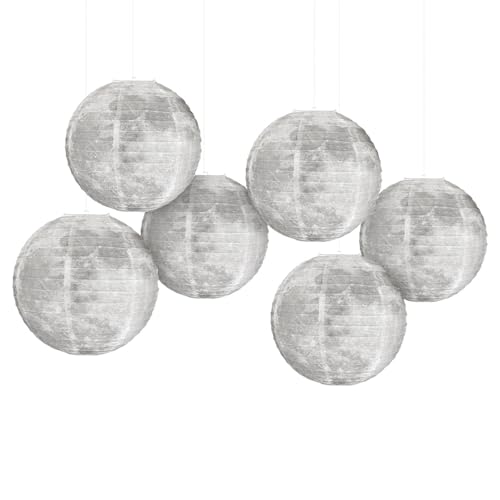 PEILINZE 6 lámparas de papel para decoración de techo con temática misteriosa del espacio para niños y niñas