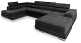 couch u form microfaser Elegante und multifunktionale Ecksofa: Mit integrierter Schlaffunktion bietet dieses Sofa sowohl stilvollen Sitzkomfort als auch eine praktische Schlafmöglichkeit für Gäste.