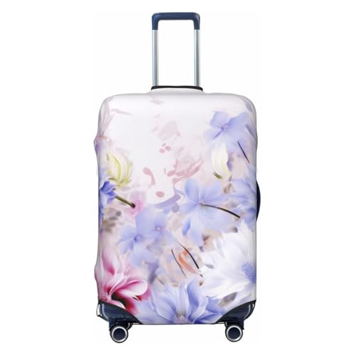 Floral Swirls Print Luggage Suitcase Covers Elastic Washable Luggage Protector Luggage Covers For Suitcase