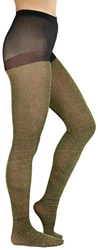 Image of ToBeInStyle Women's Shine & Shimmer Metallic Pantyhose Opaque Lurex Tights