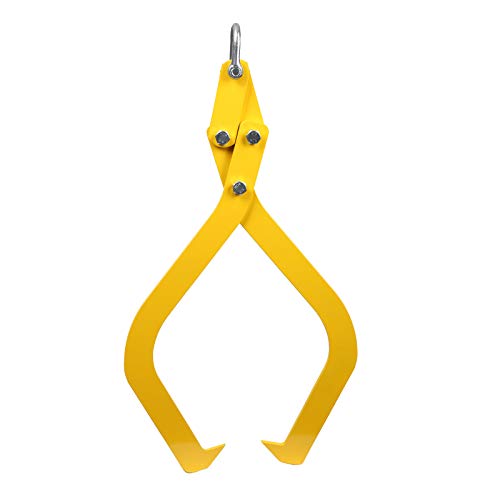 Wiltec Grappin forestier pour Troncs – 430 x 90 x 865 mm – Ouverture max. 700 mm – Force max. 500 kg – Outil pince de levage avec 2 Mandrins de serrage – Griffe Pince forestière pour grumes, débardage