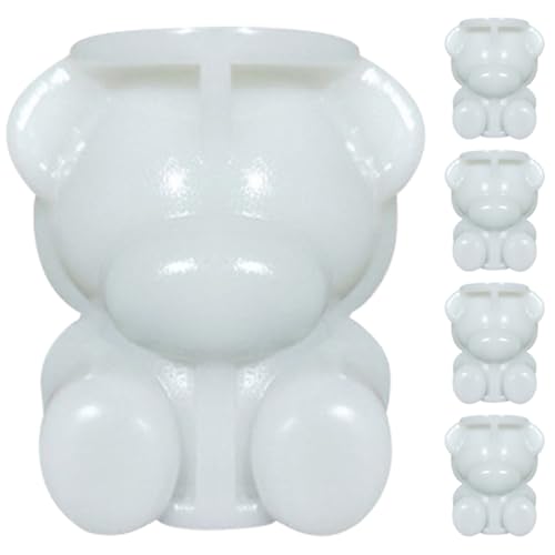 Moldes de silicona para cubitos de hielo en forma de oso 5 pzas miniatura 1