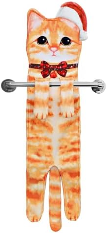 Divertidos Gatos Toallas de Mano Suspendible- Decoración Gato Bañ...