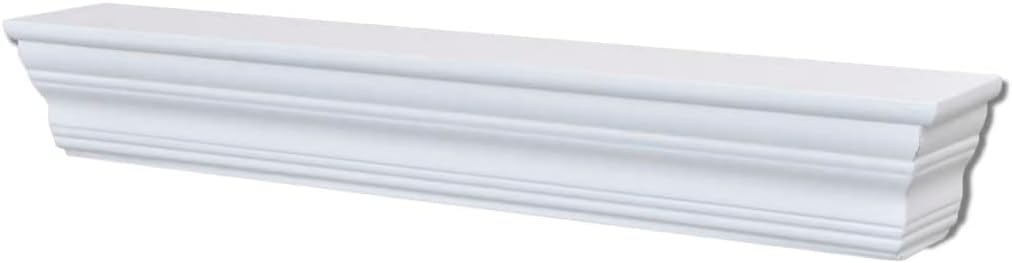 vidaXL Wall Shelf White MDF Small Decorative Inlays Wall Shelf