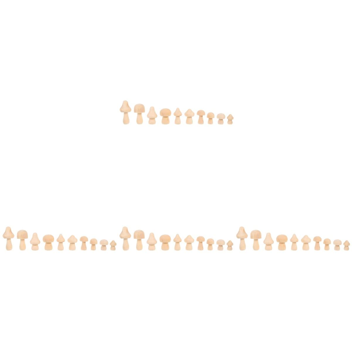 ORFOFE 40 Pcs Woody White Embryo Mushroom Kids Painting Toy Things to Paint on Painting Plain Mushroom Unpainted Mushroom Models Wood Plain Mushroom Wooden Child Set Original