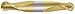 Morse Cutting Tools 90607 Stub Length Ball Nose Double End Mills, Solid Carbide, Titanium Nitride Finish, Center Cutting, 30 Degree Helix Angle, 2 Flutes, 5/16" x 5/16" Size