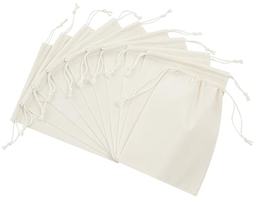 PALTERWEAR 100% Cotton Drawstring Bags 10-Pack
