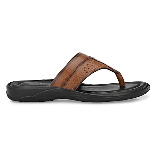 Image of Men's Genuine Leather Slippers | Thong Slippers For Men | Comfortable | Cushioned Insole | Durable | Handmade |