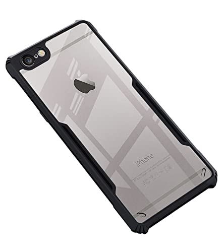 Image of Zapcase Back Case Cover for iPhone 6 / iPhone 6S | Compatible for iPhone 6 / iPhone 6S Back Case Cover | Clear Case with Camera Protection | (TPU + PC | Matte Black)