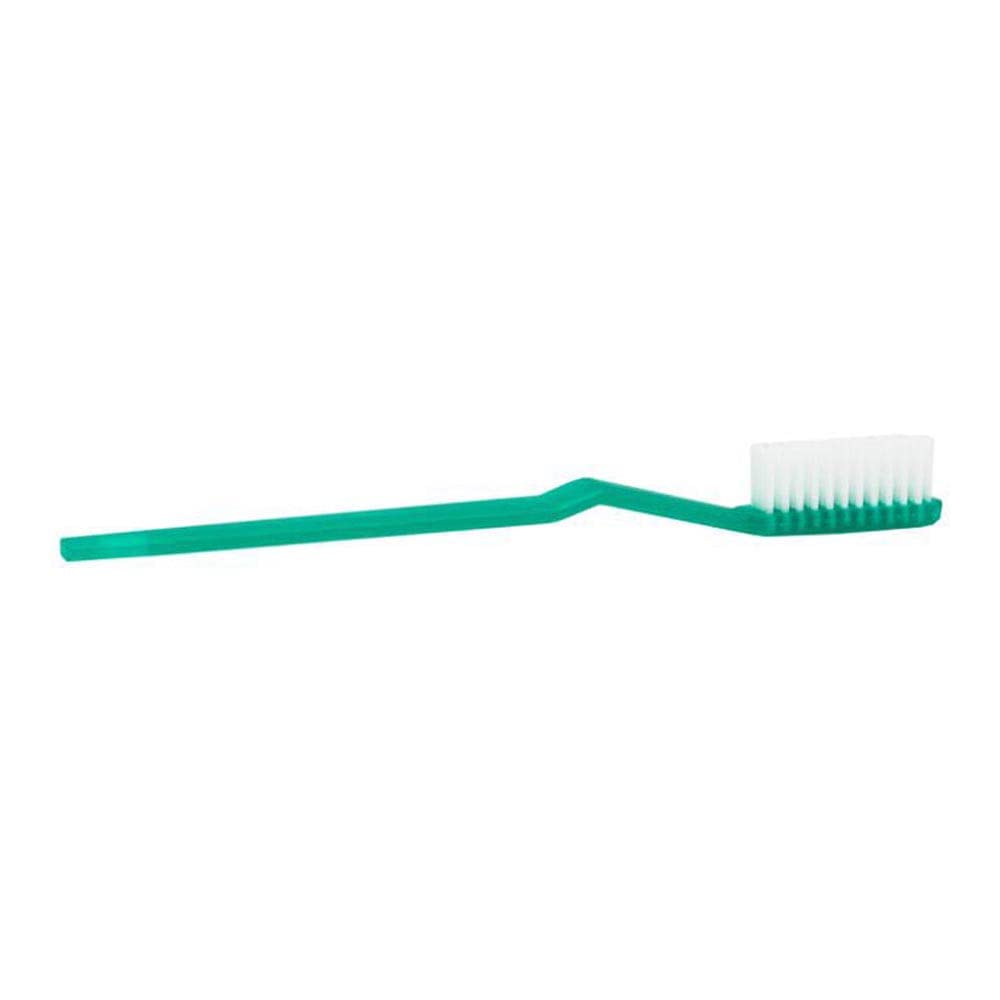 Dukal DUK TB46 Dawnmist Toothbrush, 46 Tuft, Translucent Green Handle, Rounded White Nylon Bristles (Pack of 1440)