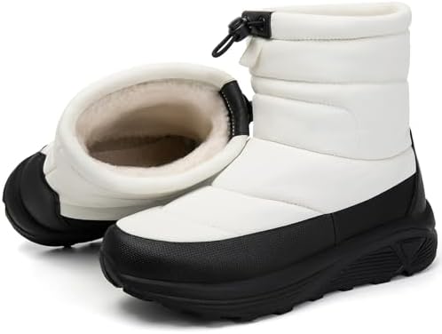 （10:30時点） [MERPHINE] スノーシューズ 女性 ウィンターブーツ 雪用 冬用 防寒シューズ ボアブーツ Snow Winter Boots 暖かい 北海道 ハイカット 滑りにくい 白