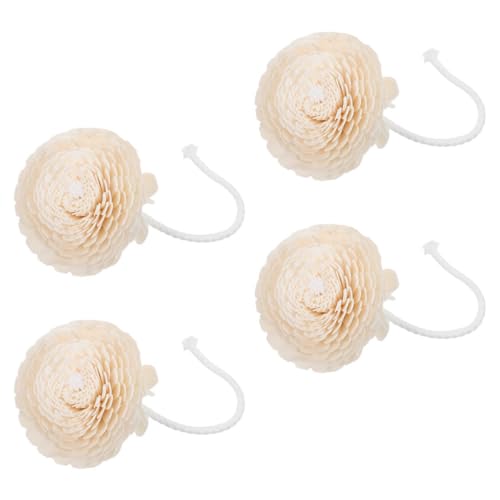 Yardwe Set 4 piezas difusor aromático flor madera