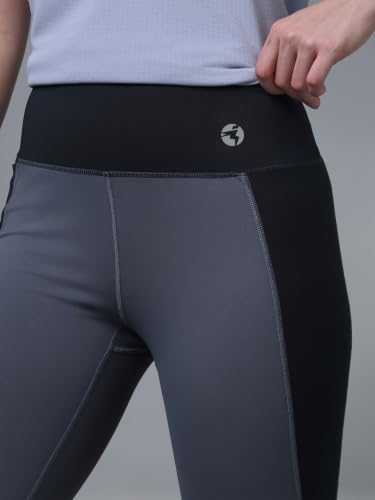 Image of TECHNOSPORT Women's High Rise Slim Fit Tights for Running, Gym and Sports