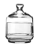 kleine Bonboniere 3-stöckig, Glück im Glas, Bonbondose durchsichtig, Bonbonglas mit Glas Deckel, Vorratsglas für Süssigkeiten für Kiosk, Süsswarenläden oder zum Präsentieren (Glas_mit_1_Etage_(260ml))