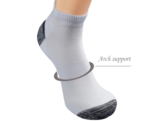Yomandamor Mens Cotton Diabetic Low Cut Socks with Seamless Toe,5 Pairs3