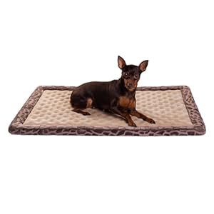 Dog Crate Pad, 19″*30″*1.1″ Crate Bed Rectangle Shape Non-Skid Kennel Pad, Rubber Backing Memory Foam for Dog Bed Mat, Machine Washable