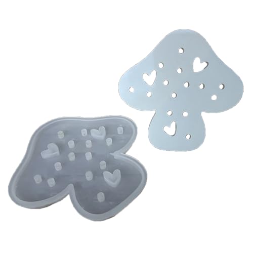 Molde de silicona flexible para lámpara de noche LED, forma de hongo, decoración de dormitorio para entusiastas de las manualidades, suministros de fabricación de joyas, manualidades aptas para niños