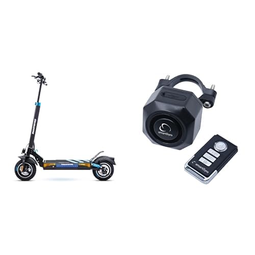 Patinete Eléctrico SmartGyro Speedway, 500W 48V,12.500 mAh + SmartGyro Alarma Antirrobo con Mando a Distancia, Pack Ahorro