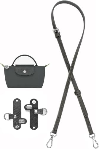 Image of Crossbody Strap for Longchamp Mini Bag, Leather Handbag Shoulder Strap Kit Adjustable for Mini Longcamp Tote Bag