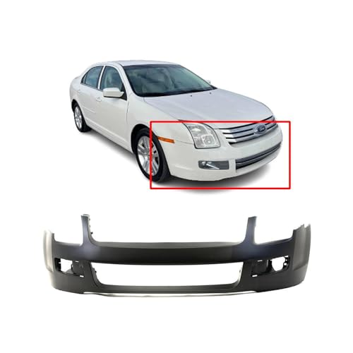 Image of FitParts Compatible with Ford Fusion 2006-2009 Front Bumper Cover | Primed, Sedan, All Models, Ready to Paint, OEM 6E5Z17D957CAPTM, FO1000596