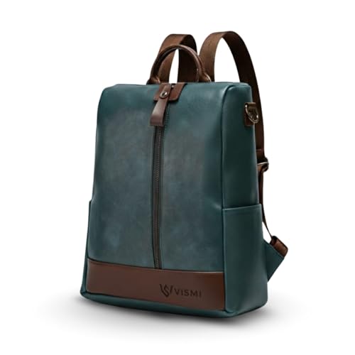 VISMIINTREND Teal Blue Backpack Bag for Women & Men | Stylish 13 Inch Laptop Bag | Office, College, Travel, Tuition Use | Diwali Gift, Birthday Gift for Wife, Sister | Trendy Handbags, Purse Bags