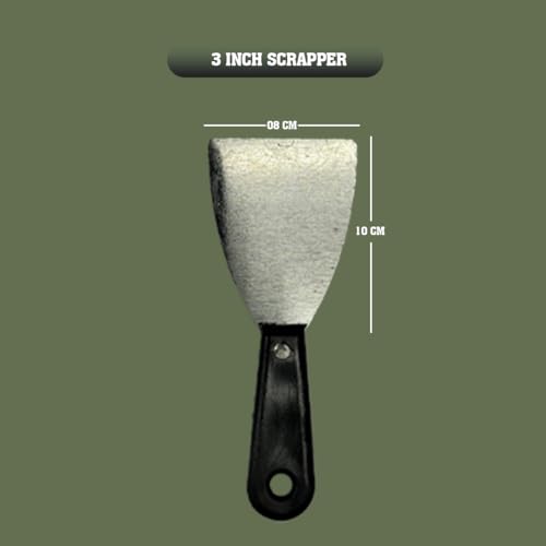 Image of Stainless Steel Scraper Cutter Multi-Purpose Kitchen Filling Knife with Plastic Handle (3 Inch)
