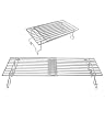 BBQ Future Universal Adjustable Warming Rack for Grills, Folding Stainless Steel Upper Rack for Pit Boss Traeger Pellet Smoker Weber Charbroil Gas Grill Blackstone Griddle & More, Dishwasher Safe