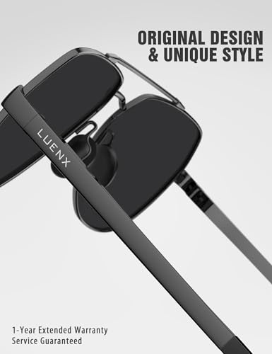 LUENX Aviator Sunglasses for Women Men Polarized Lens with Accessories - UV 400 Protection 60MM