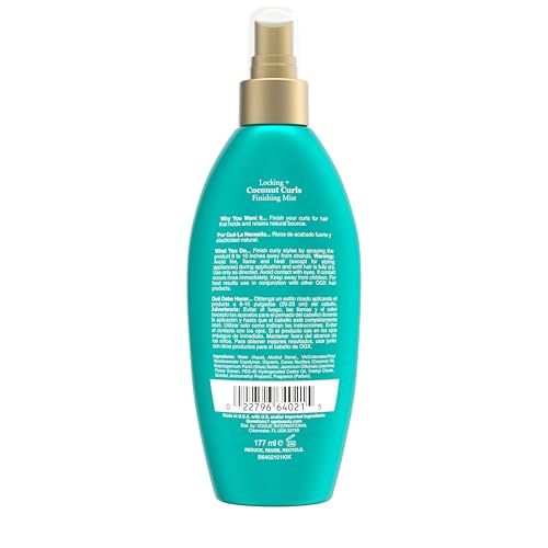 OGX Locking + Coconut Curls Finishing Mist 6 Fl Oz miniatura 7