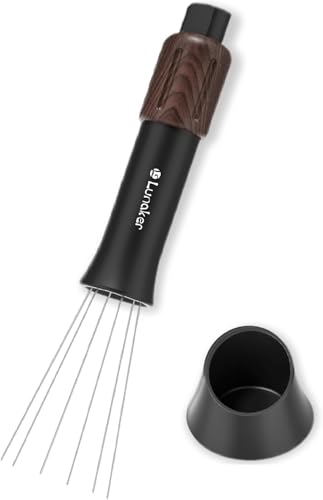 Lunaker Flick WDT Espresso Distribution Tool - Tamper With Retractable Needles - Coffee & Espresso Machine Accessories