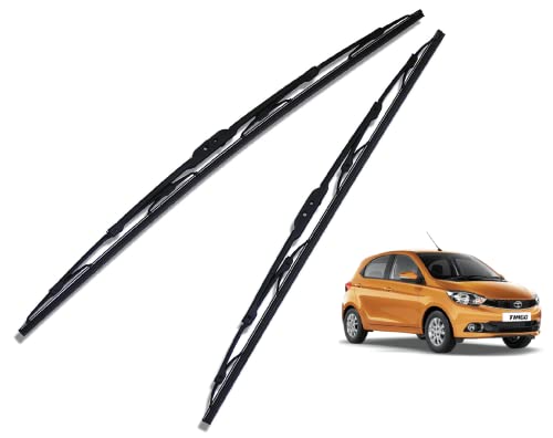 Image of Euro Care Metal Type Wiper Blade Compatibility with TATA Tiago Windshield Car Wiper Blade Size D-22,P-16