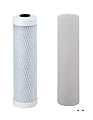 CFS – 2 Pack Replacement Water Filter Kit Includes Carbon Block & Polypropylene Sediment Cartridges Compatible with Watts WP-2 LCV RO System Models – Removes Bad Taste & Odor – White