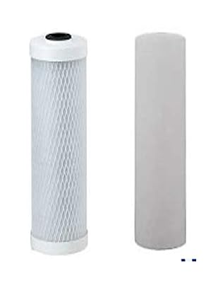 CFS – 2 Pack Replacement Water Filter Kit Includes Carbon Block & Polypropylene Sediment Cartridges Compatible with Watts WP-2 LCV RO System Models – Removes Bad Taste & Odor – White