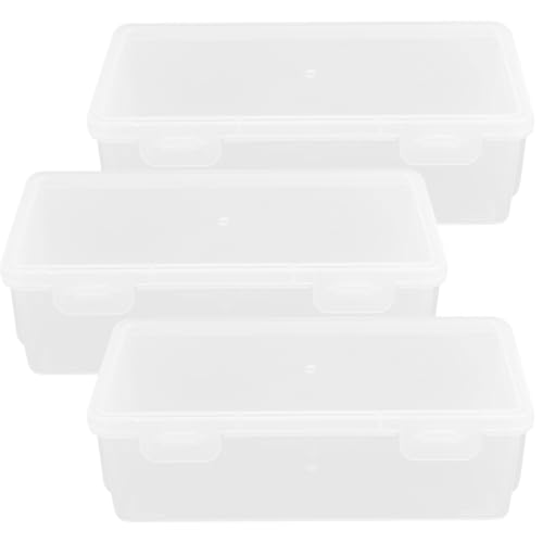 ROMISBABA 3pcs Medium Bread Storage Box Set, Airtight Fridge Sealing Loaf Container for Kitchen and Pantry Organization