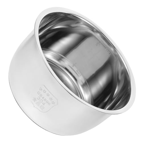 Uonlytech Olla Interior de Acero Inoxidable Arrocera con Fondo Reforzado Recambio Antiadherente para Cocina Doméstica Fácil Limpieza y Resistente para Comidas Familiares