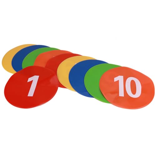 Marcadores de fútbol numerados de PVC para entrenamiento de agilidad exterior e interior