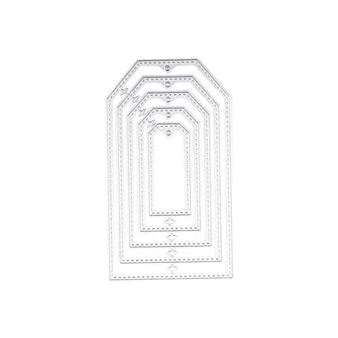 Pyatofyy 5 Pcs Rectangular Cutting Dies for DIY Crafts Cover