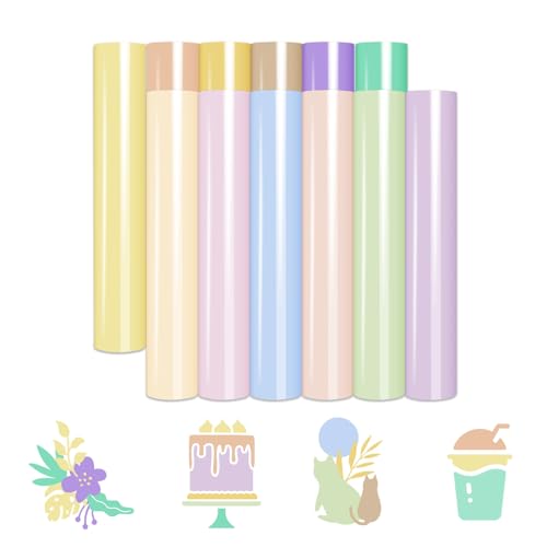 HTVRONT Pastel Heat Transfer Vinyl Boho Color - 13 Pack Pastel HTV Vinyl