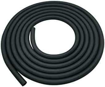 YAMAKATO 10 Feet 1/4 Inch ID Fuel Line Hose for Kawasaki Kohler Briggs & Stratton Small Gas Diesel Powersports Engines and Generators w/ 20 Clamp Rubber Black