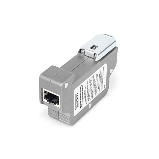 DIGITUS PoE Surge Protector RJ45 DIN-Schienenmontage Indoor