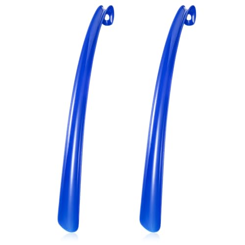 FdcZeyxior 2 Pcs Shoe Horn Long Handle, 17' Long Shoe Horn Plastic Shoes Horns Black Shoehorn Boot Shoes Helper for Men Women Seniors