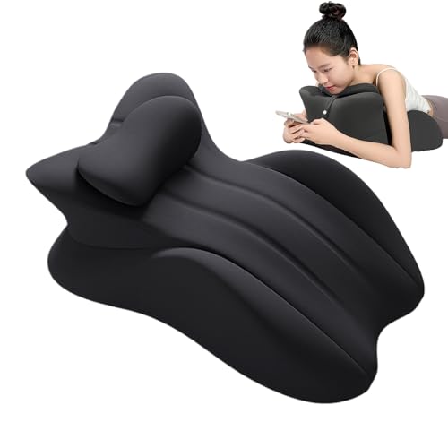 Cojín de cuña para espalda con cuña para soporte de espalda al leer | Cojín elevador con funda lavable para sentarse, leer, descansar y tumbarse lateralmente