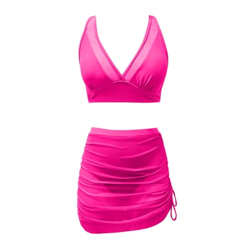 Falda de baño para mujer y bikini de talle alto con sarong 3